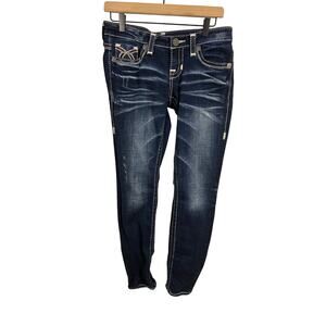Big Star Jenae Skinny Stretch Jeans Cowboy Rodeo Ranch Low Rise Denim Farmer